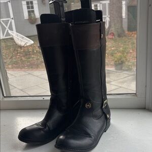 Michael Kora Black and Brown Riding Boots
